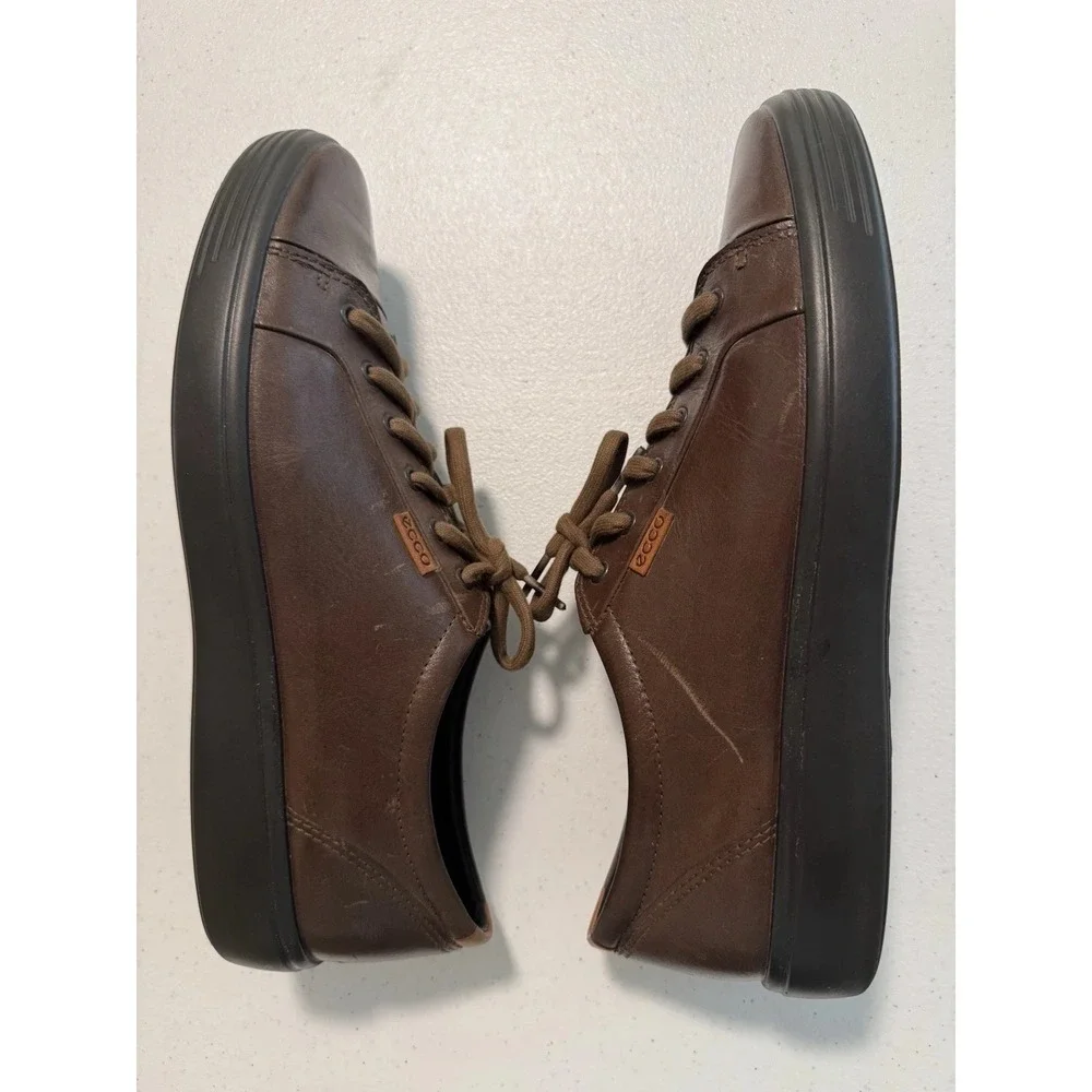 ECCO Men's Soft 7 Easy Slip On Sneaker Mocha Cocoa Brown EU 48 Size 14 Wide US